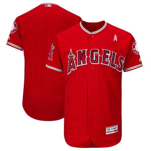 MLB Angels Blank Red 2018 Mother's Day Flexbase Men Jersey