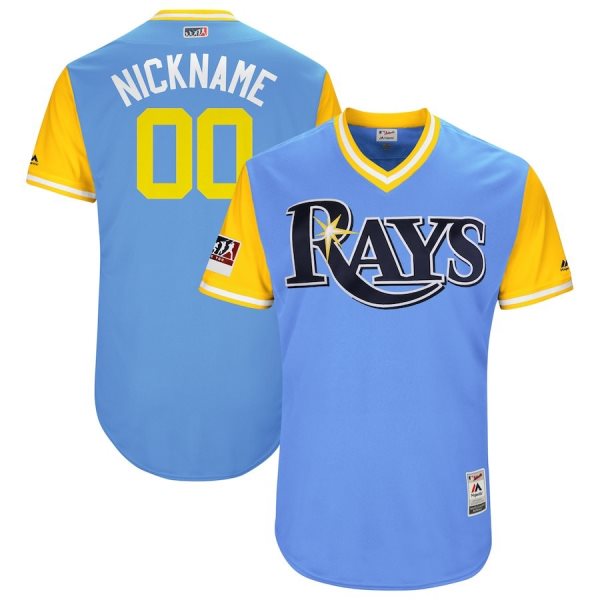 MLB Rays Light Blue 2018 Players' Weekend Authentic Custom Men Jersey