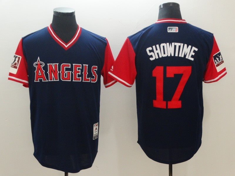 MLB Angels 17 Shohei Ohtani Showtime Navy 2018 Players' Weekend Authentic Men Jersey