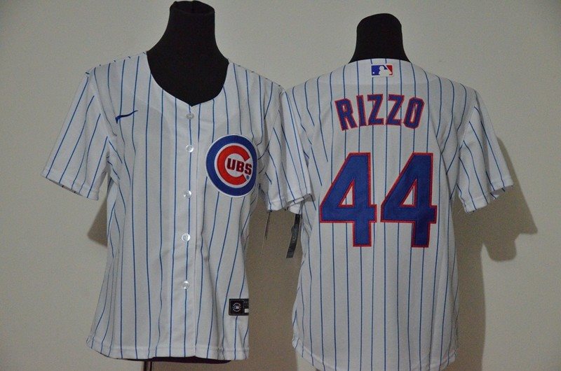 MLB Cubs 44 Anthony Rizzo White 2020 Nike Cool Base Women Jersey