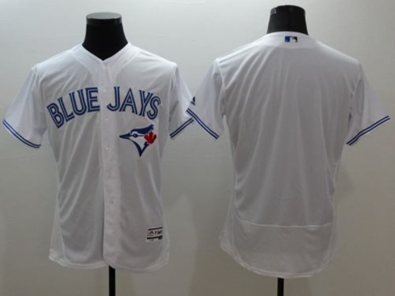 MLB Blue Jays Blank White 2016 New Flexbase Men Jersey