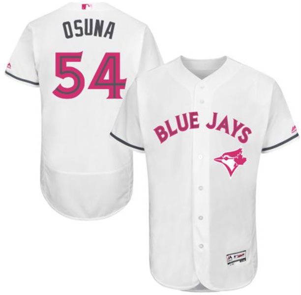 MLB Blue Jays 54 Roberto Osuna White 2016 Mother's Day Flexbase Men Jersey