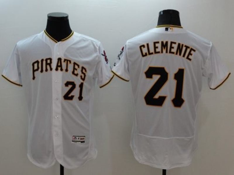 MLB Pirates 21 Roberto Clemente White 2016 New Flexbase Men Jersey