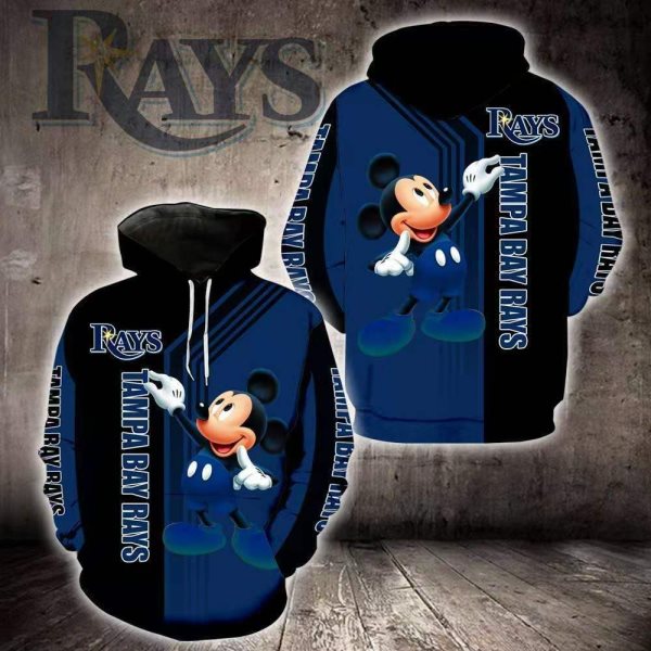 MLB Tampa Bay Rays Disney Mickey Mouse Pullover Hoodies