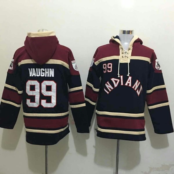 MLB Indians 99 Ricky Vaughn Black Men Sweatshirt