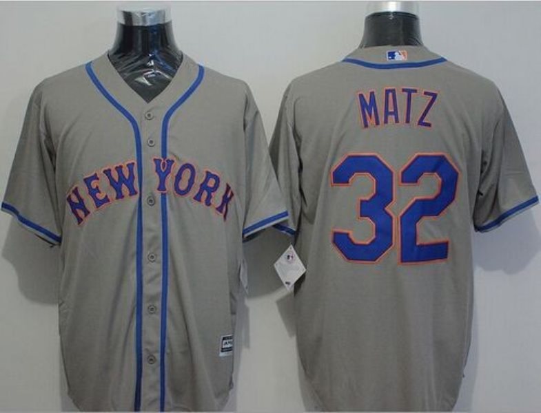 MLB Mets 32 Steven Matz Grey New Cool Base Men Jersey