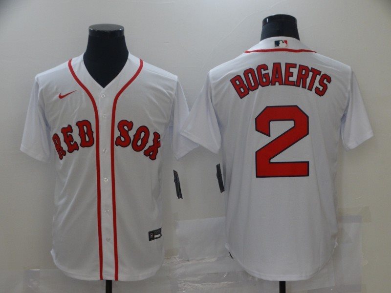 MLB Red Sox 2 Xander Bogaerts White Nike Cool Base Men Jersey