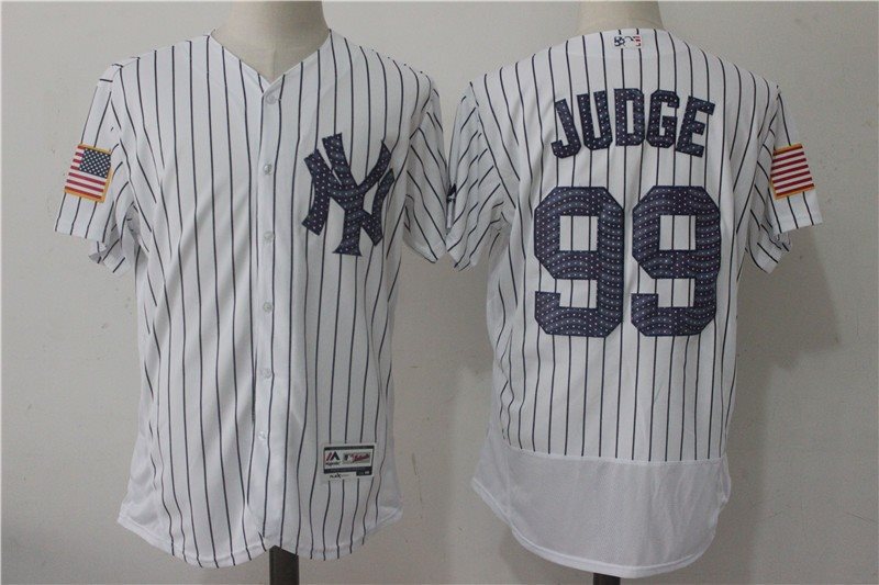 Yankees 99 Aaron Judge White 2017 Stars & Stripes Flexbase Men Jersey