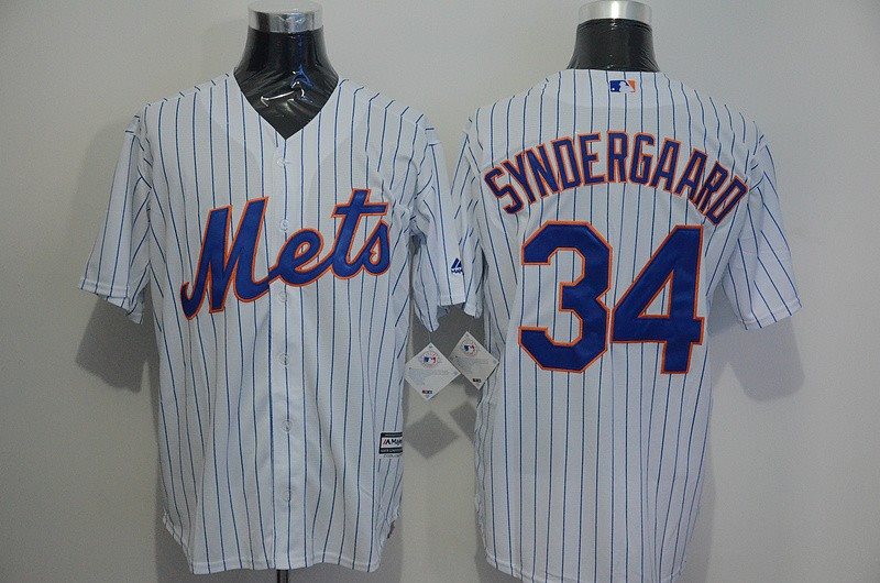 MLB Mets 34 Noah Syndergaard White New Cool Base Men Jersey
