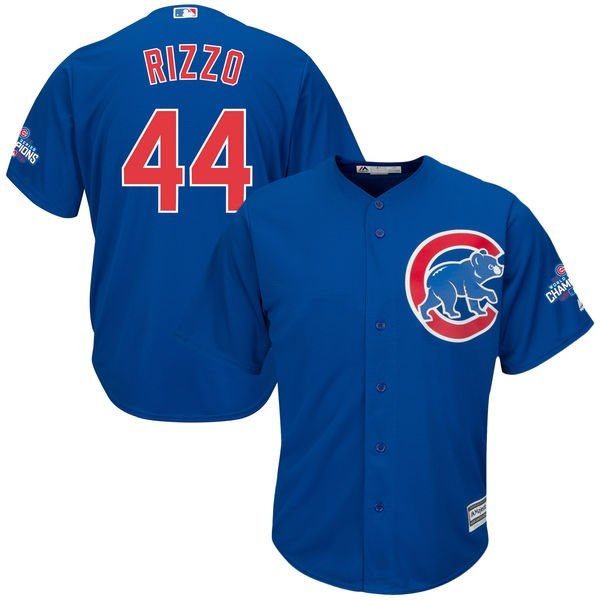 MLB Cubs 44 Anthony Rizzo Royal 2016 World Series Champions New