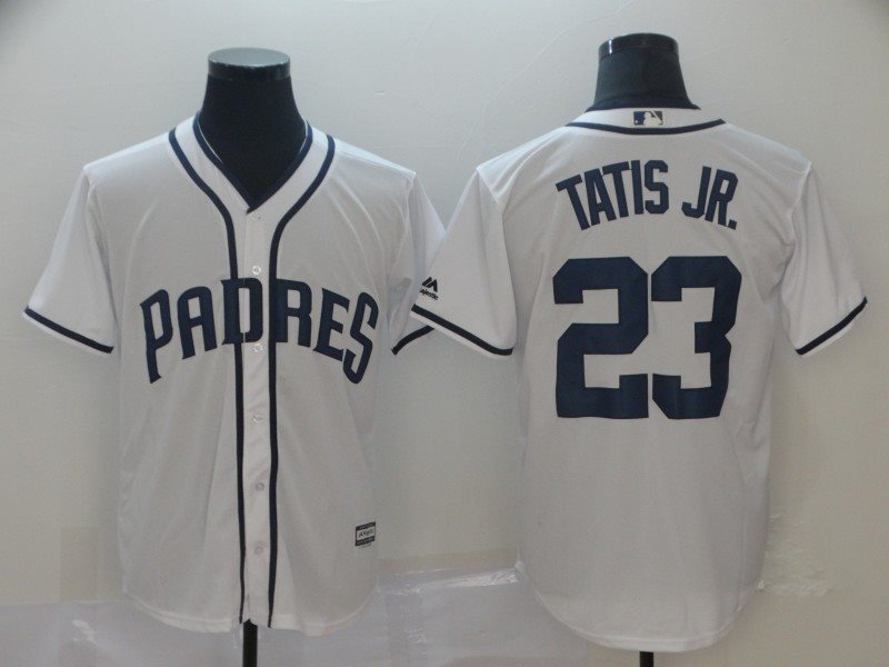MLB Padres 23 Fernando Tatis Jr. White Cool Base Men Jersey