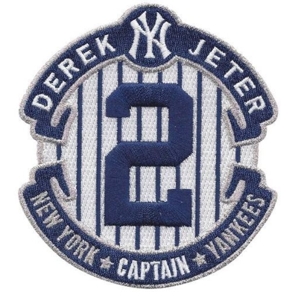 Stitched Baseball 2014 Derek Jeter Retirement Final Season New York Yankees Stitched Jersey Patch (The Captain)