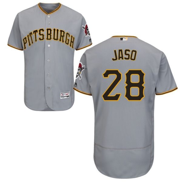 MLB Pirates 28 John Jaso Authentic Gray Flexbase Men Jersey