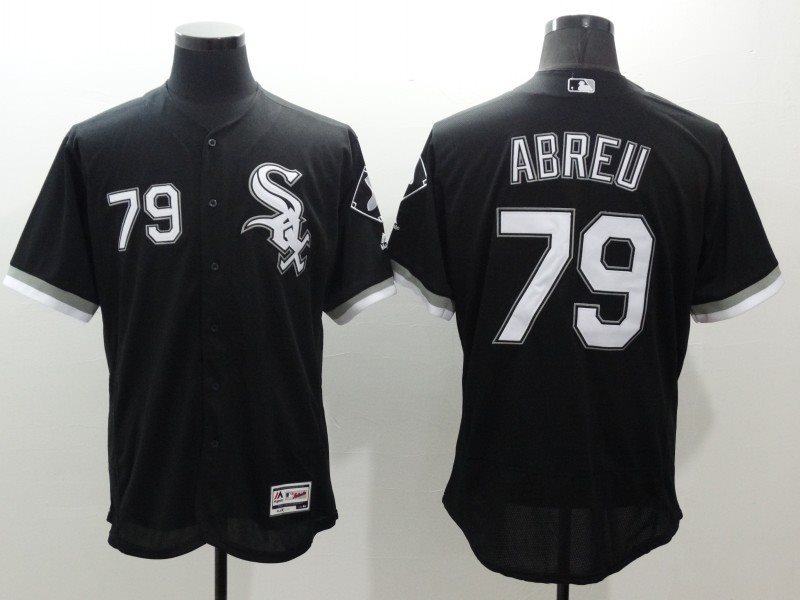 MLB White Sox 79 Jose Abreu Black Flexbase Men Jersey