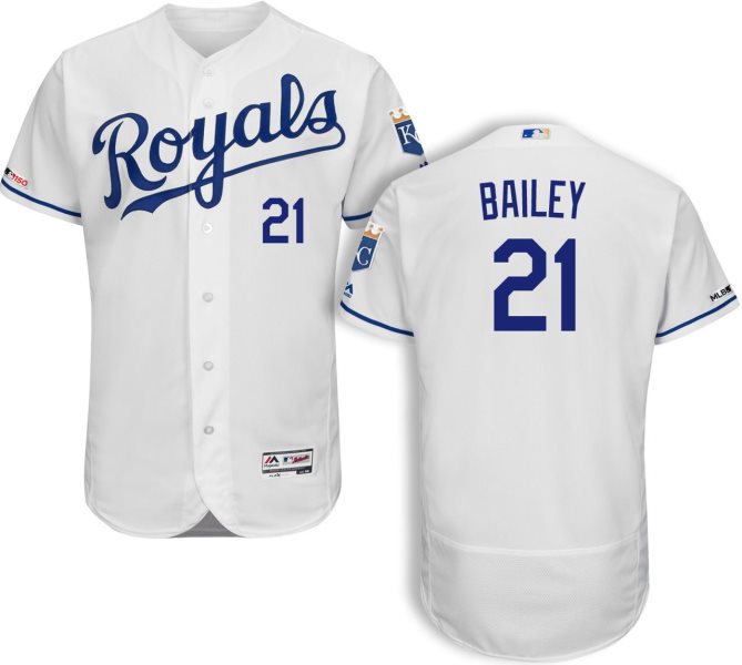 MLB Royals 21 Homer Bailey White Flexbase Men Jersey