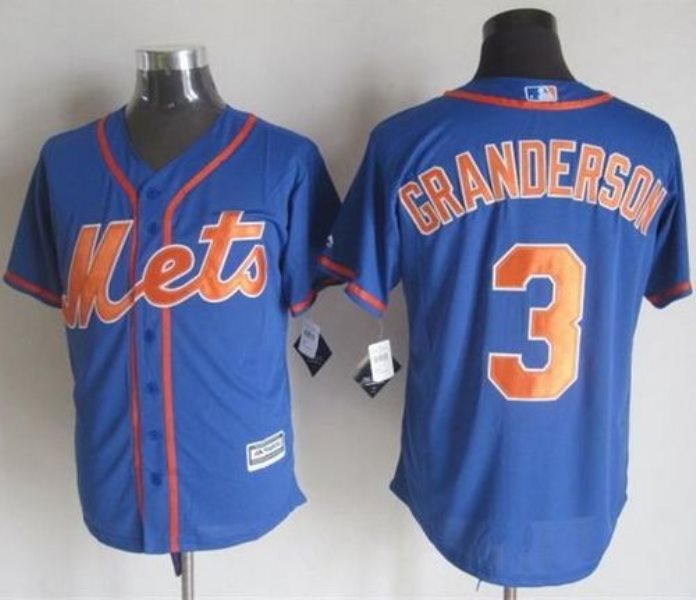 MLB Mets 3 Curtis Granderson Blue Alternate Home New Cool Base Men Jersey