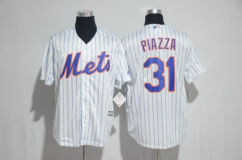 MLB Mets 31 Mike Piazza White New Cool Base Men Jersey
