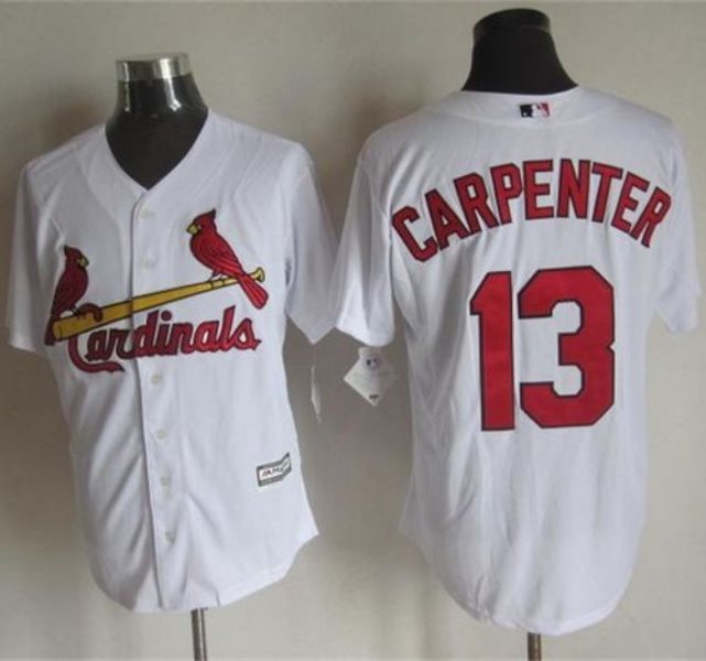 MLB Cardinals 13 Matt Carpenter White New Cool Base Men Jersey