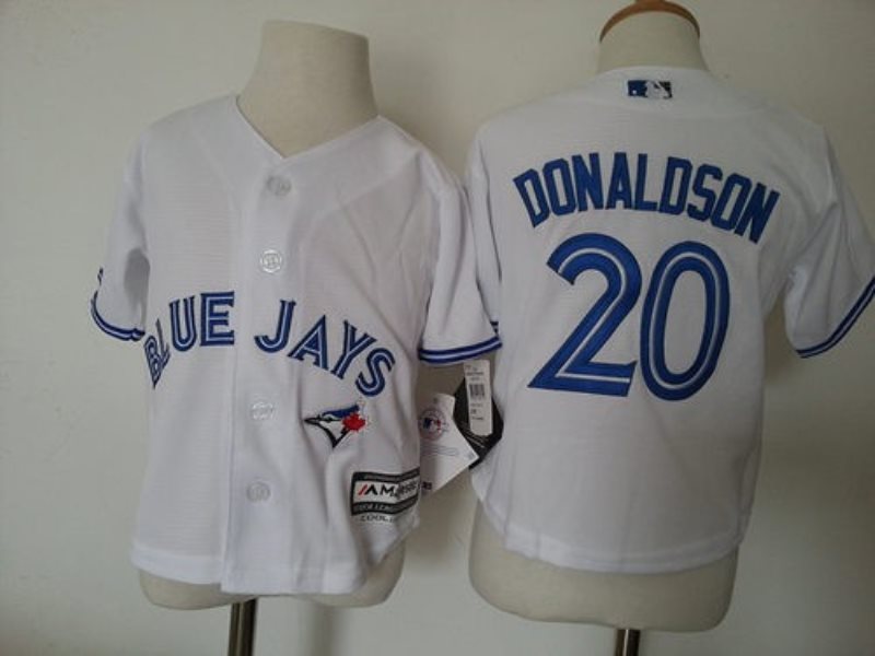 MLB Blue Jays 20 Josh Donaldson White Toddler Jersey