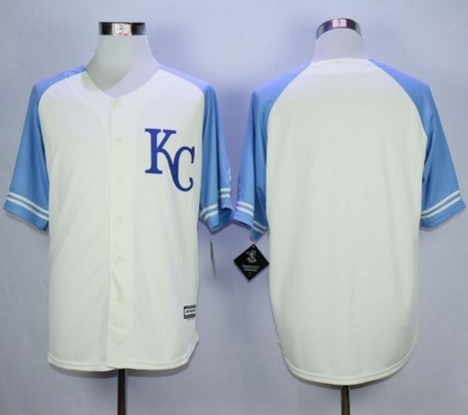 MLB Royals Blank Cream Exclusive Vintage Men Jersey