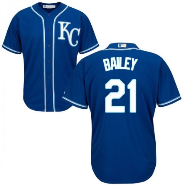 MLB Royals 21 Homer Bailey Blue Cool Base Men Jersey
