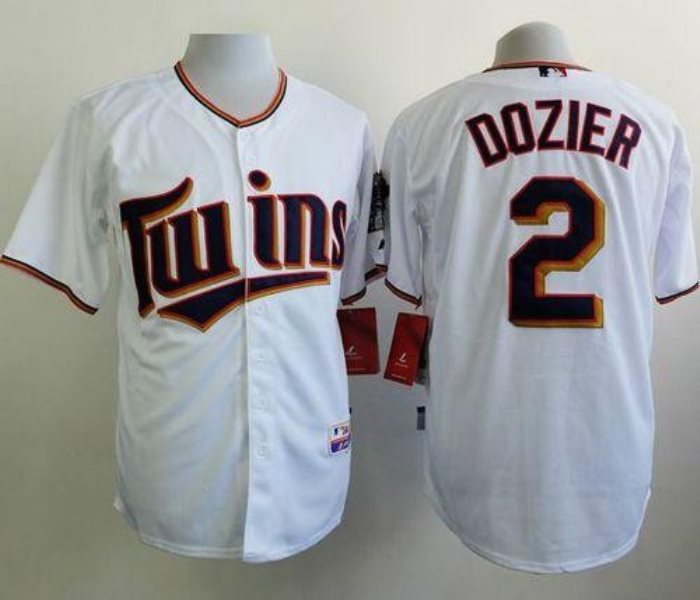 MLB Twins 2 Brian Dozier White Home Cool Base Men Jersey