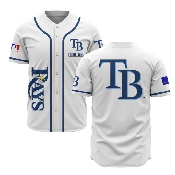 MLB Tampa Bay Rays White Baseball Customized Men Jersey
