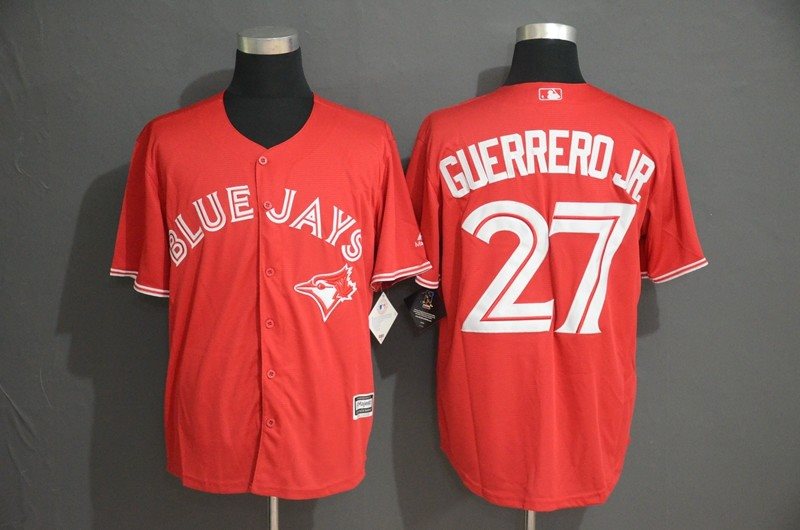 MLB Blue Jays 27 Vladimir Guerrero Jr. Red Cool Base Men Jersey