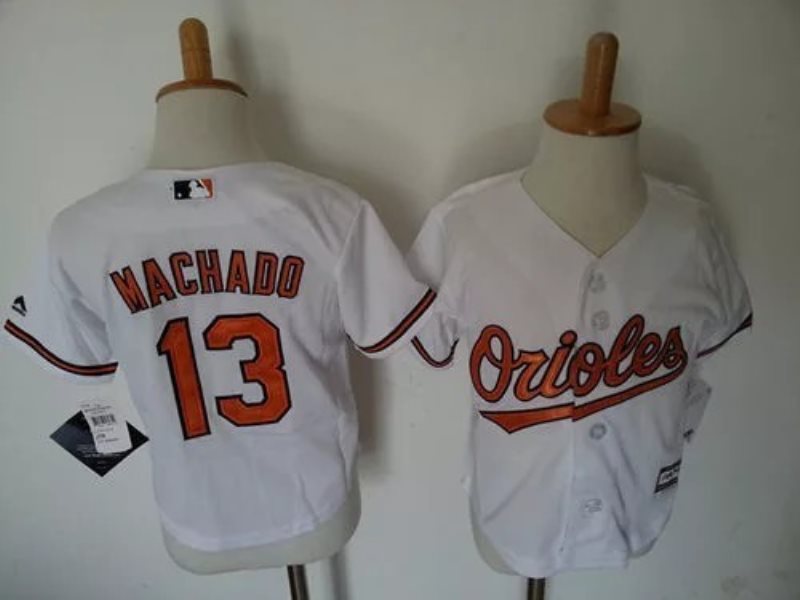 MLB Orioles 13 Manny Machado White Toddler Jersey