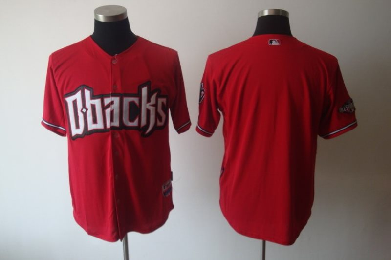 MLB Diamondbacks Blank Red Cool Base Men Jersey