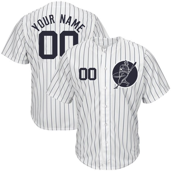 MLB Yankees White New Design Customized Men Jersey