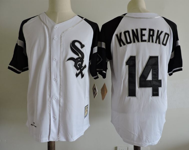 MLB White Sox 14 Paul Konerko White 2005 World Series Champions Cooperstown Collection Men Jersey