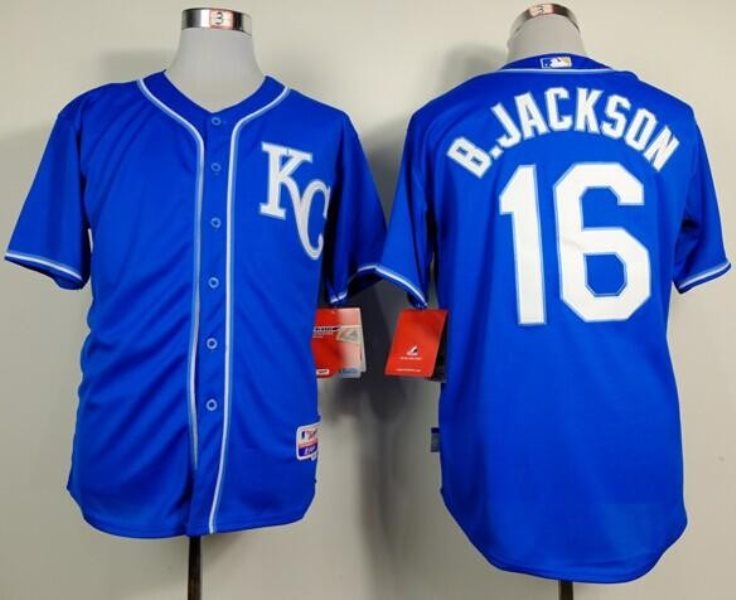 MLB Royals 16 Bo Jackson Light Blue Alternate 2 Cool Base Men Jersey