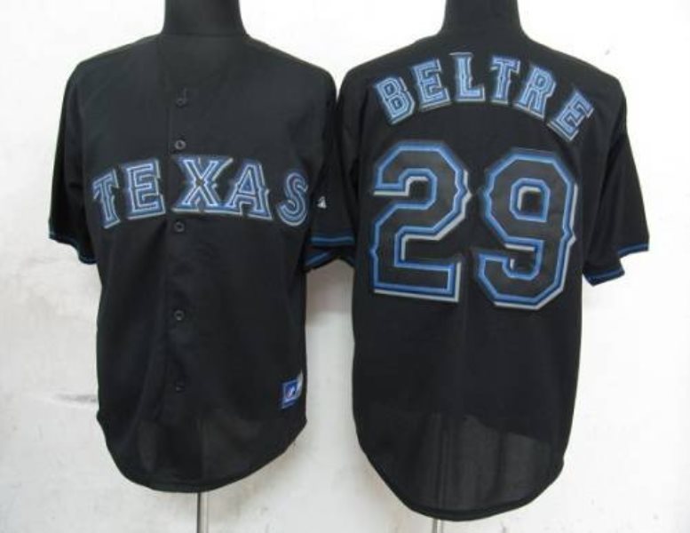 MLB Rangers 29 Adrian Beltre Black Fashion Men Jersey