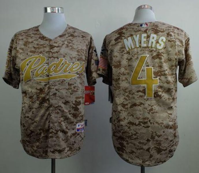 MLB Padres 4 Wil Myers Camo Alternate 2 Cool Base Men Jersey