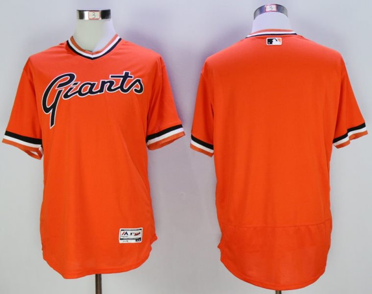 MLB Giants Blank Orange 1978 Turn Back The Clock Flexbase Men Jersey