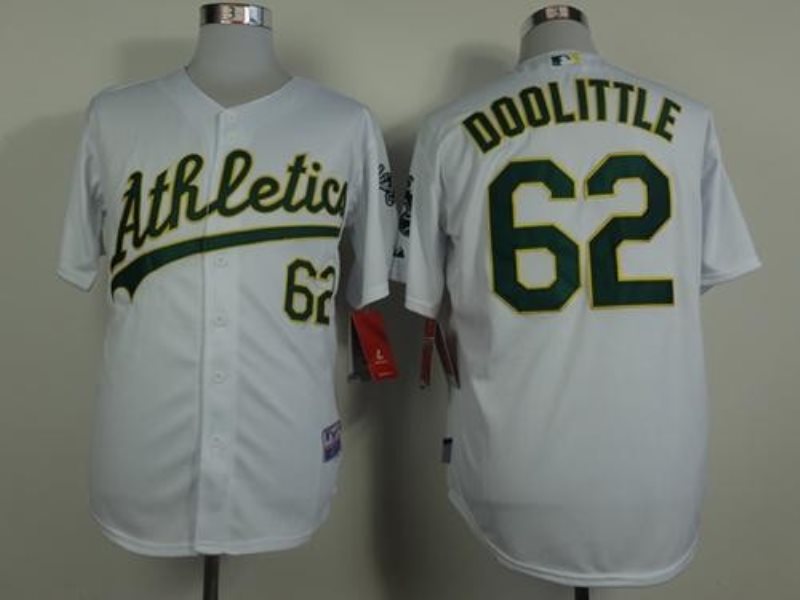 MLB Athletics 62 Sean Doolittle White Cool Base Men Jersey