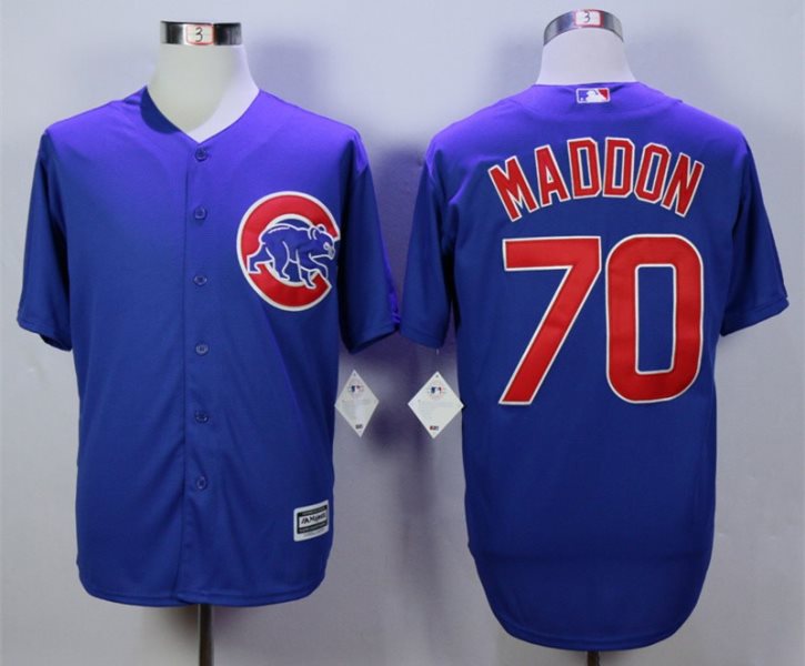 MLB Cubs 70 Joe Maddon Blue New Cool Base Men Jersey