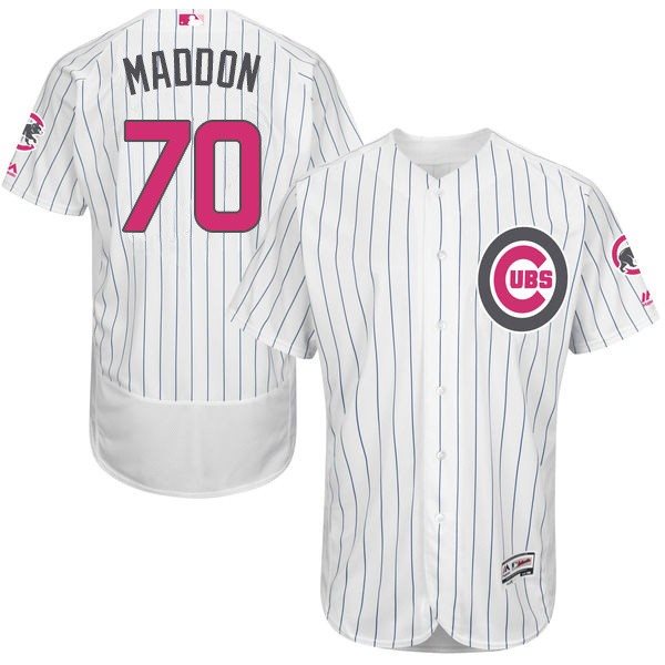 MLB Cubs 70 Joe Maddon White 2016 Mother's Day Flexbase Men Jersey