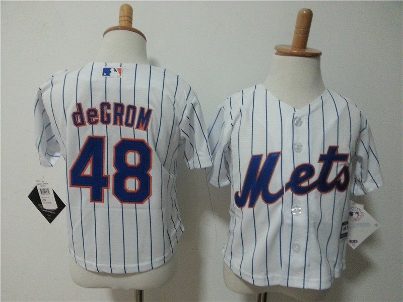 MLB Mets 48 Jacob DeGrom White Toddler Jersey