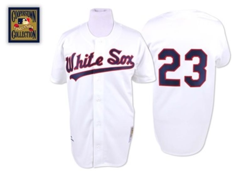 MLB White Sox 23 Robin Ventura White Mitchell and Ness Men Jersey