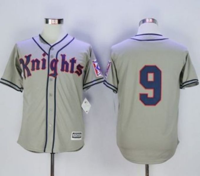 New York Knights The Natural 9 Roy Hobbs Grey Movie Stitched Baseball Jersey