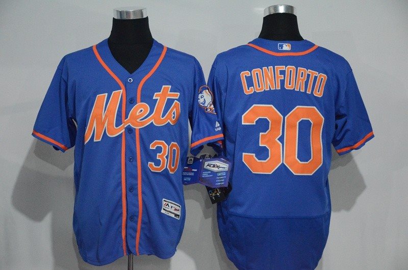 MLB Mets 30 Michael Conforto Blue Flexbase Men Jersey