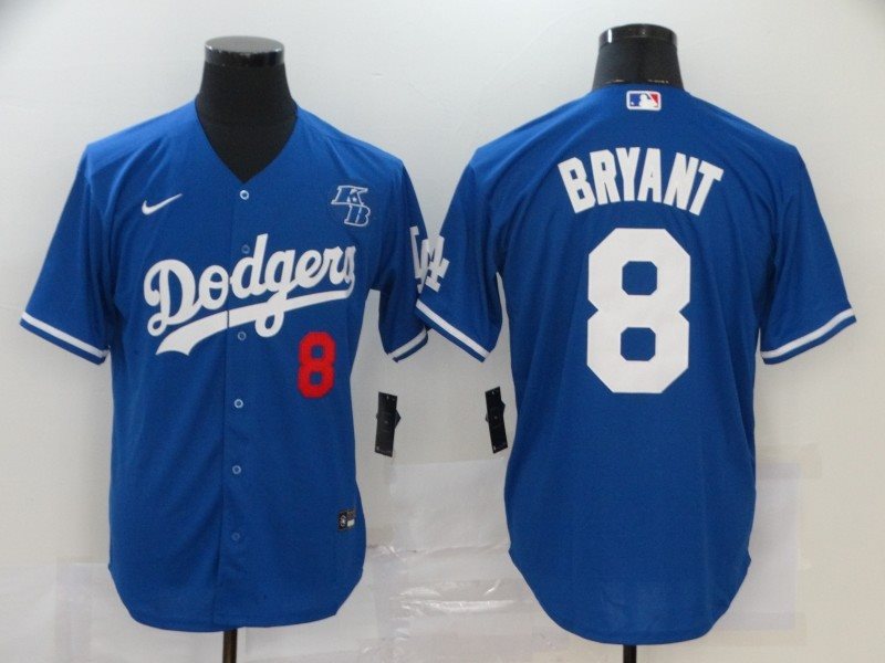 MLB Dodgers 8 Kobe Bryant Blue 2020 Nike KB Cool Base Men Jersey