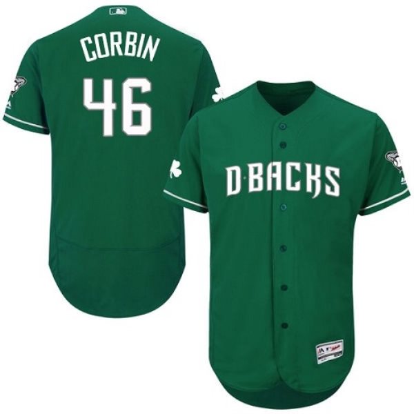 MLB Diamondbacks 46 Patrick Corbin Green Celtic Flexbase Men Jersey