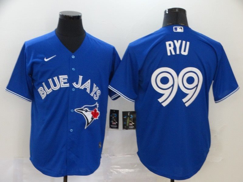 MLB Blue Jays 99 Hyun Jin Ryu Royal 2020 Nike Cool Base Men Jersey