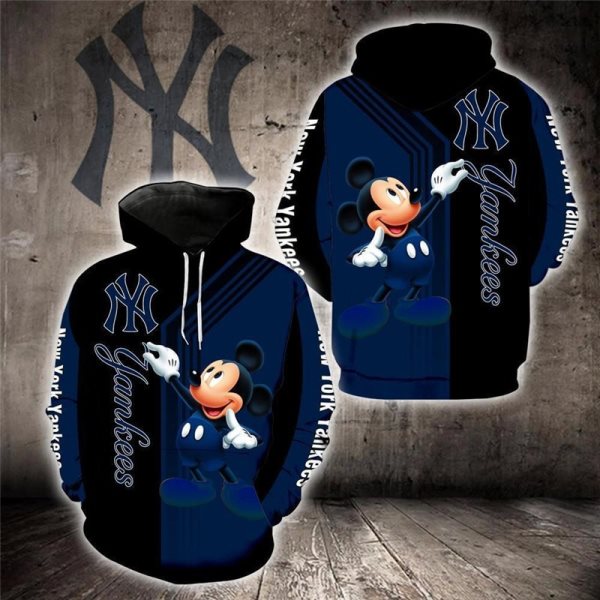 MLB New York Yankees Disney Mickey Mouse Pullover Hoodies
