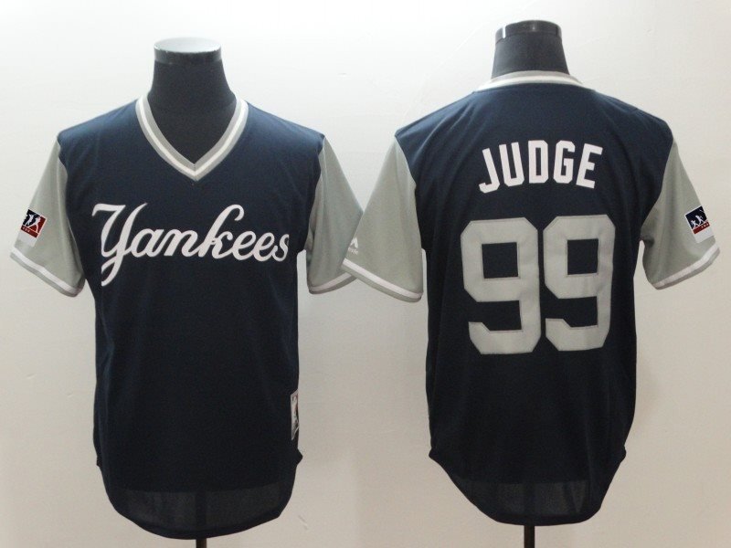 MLB Yankees 99 Aaron Judge Judge Navy 2018 Players' Weekend Team Men Jersey