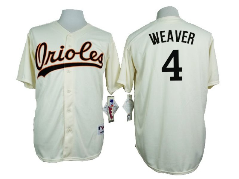 MLB Orioles 4 Earl Weaver Cream 1954 Turn Back The Clock Throwback Men Jersey
