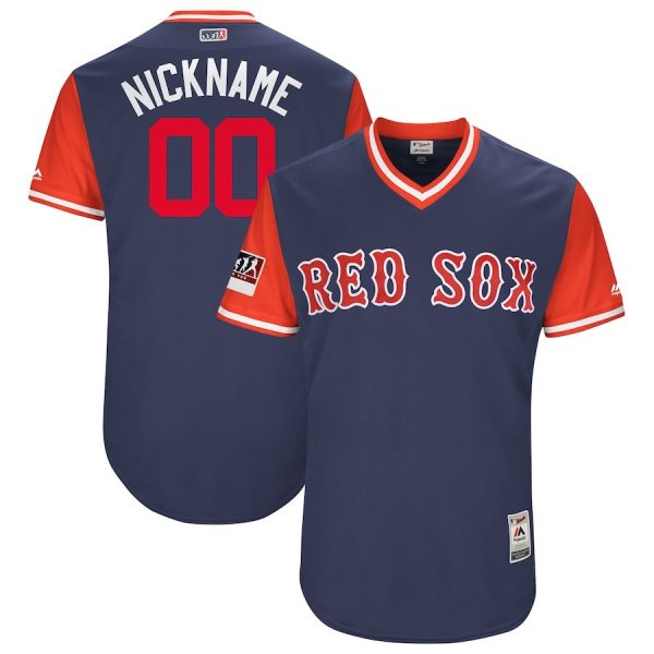 MLB Red Sox Navy 2018 Players' Weekend Authentic Custom Men Jersey